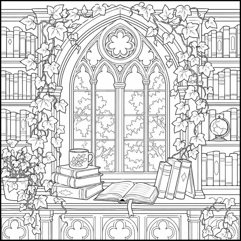 Ornamental Frame Coloring Page Builders