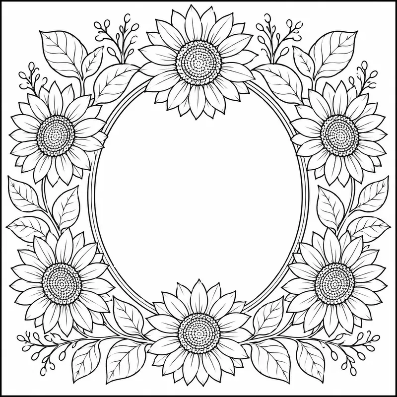 Ornamental Frame Coloring Page Builders