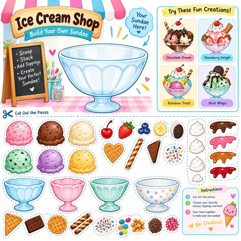 Build Play Food Printables