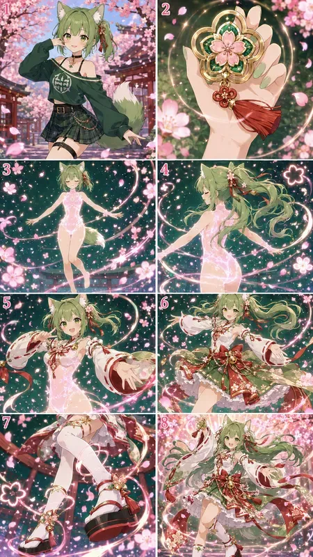 8panel Magical Girl Transformation Stories