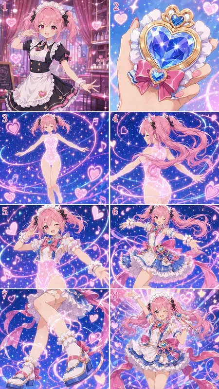 8panel Magical Girl Transformation Stories