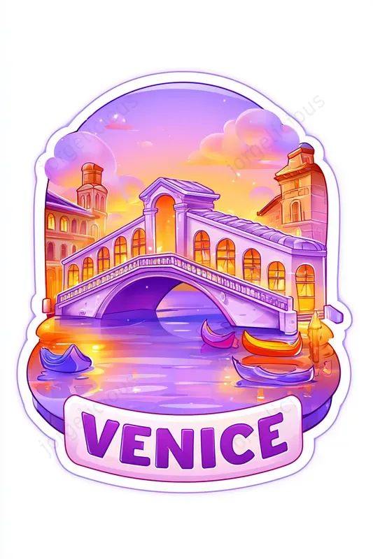 Colorful Landmark Travel Stickers