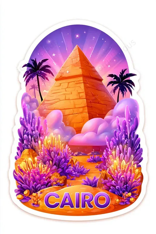 Colorful Landmark Travel Stickers