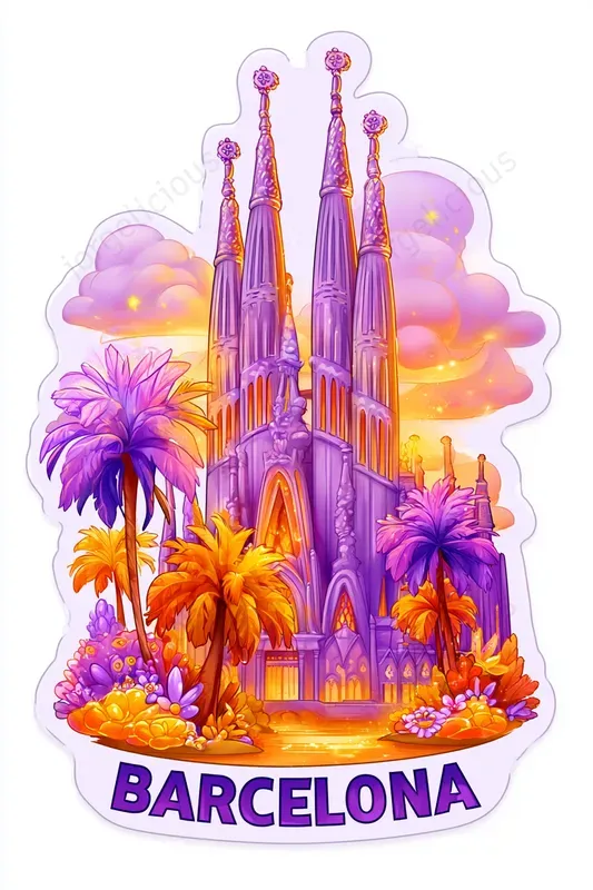 Colorful Landmark Travel Stickers
