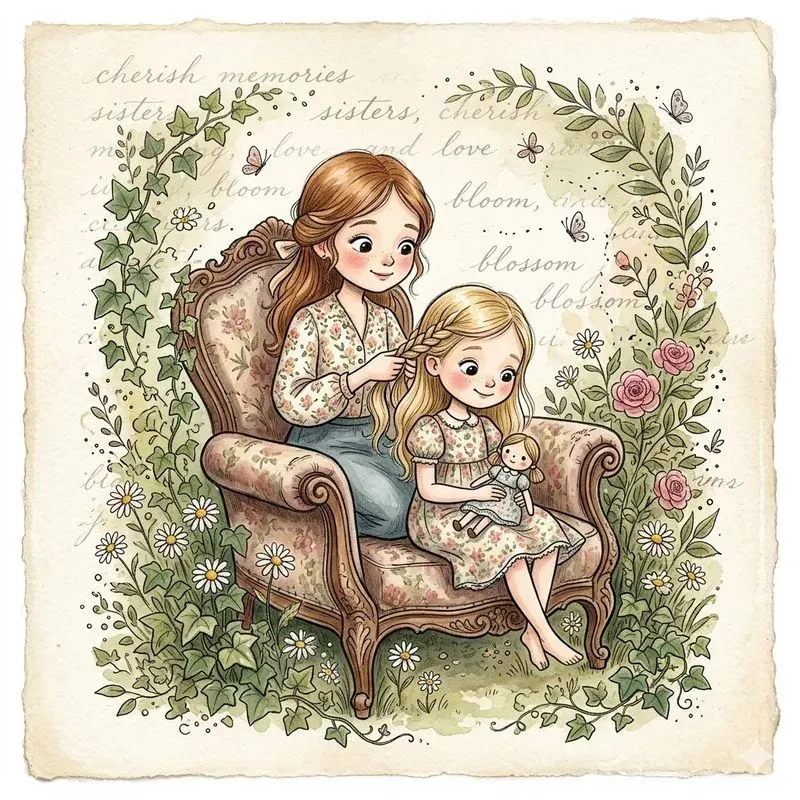 Cute Victorian Mixed Media Portraits