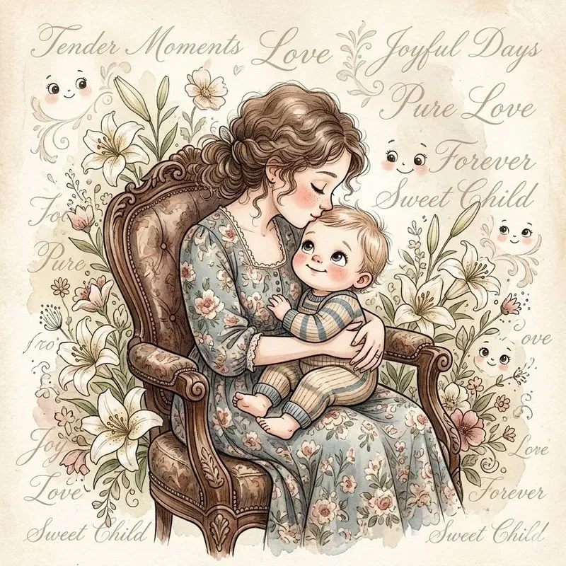 Cute Victorian Mixed Media Portraits