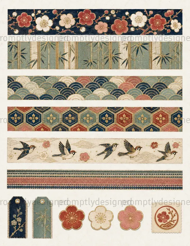 Kimono Textile Bands