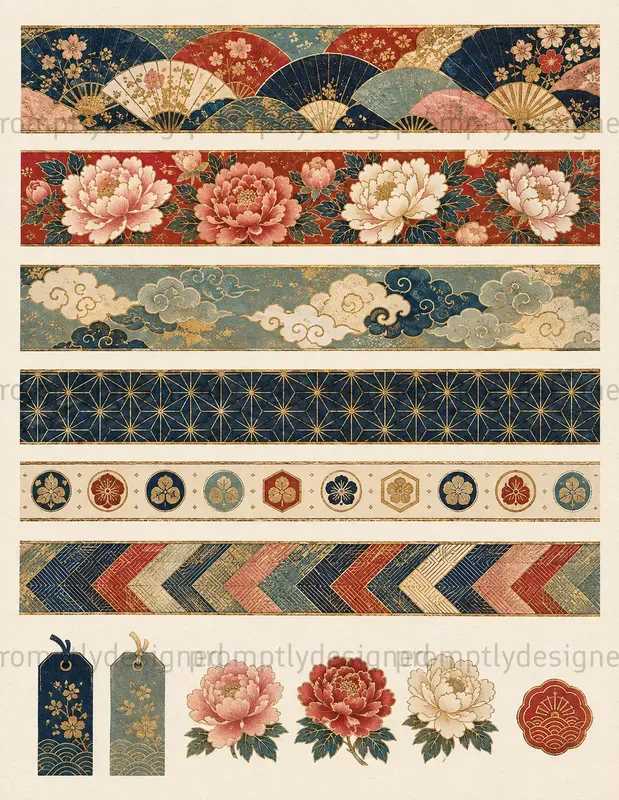 Kimono Textile Bands