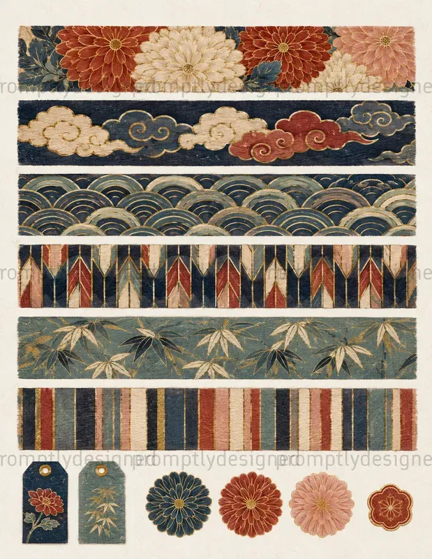 Kimono Textile Bands