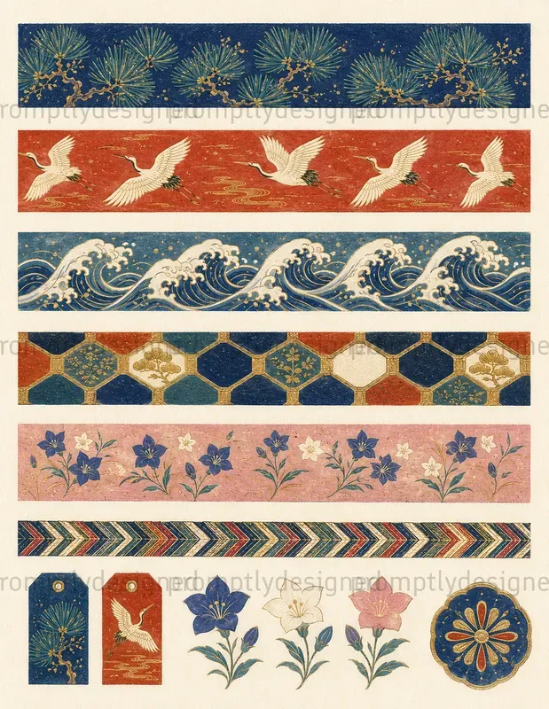 Kimono Textile Bands