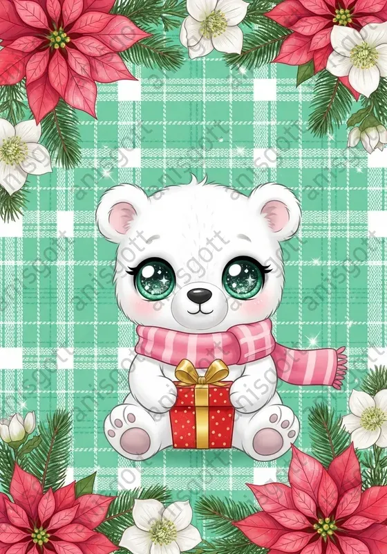 Sugar Mint Christmas Kawaii Art Posters