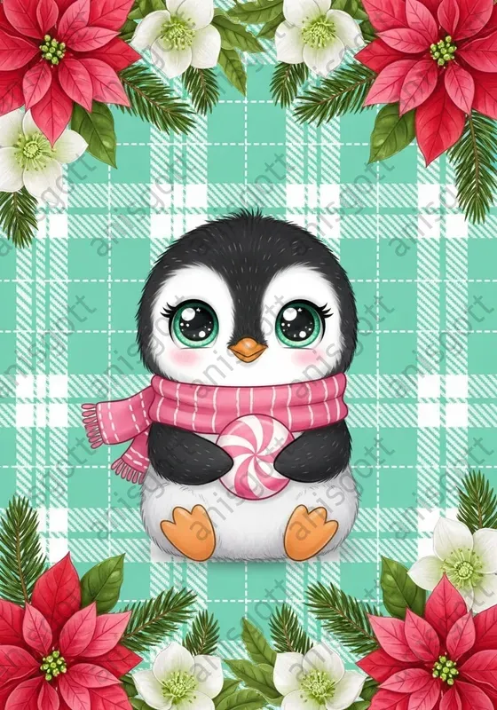Sugar Mint Christmas Kawaii Art Posters