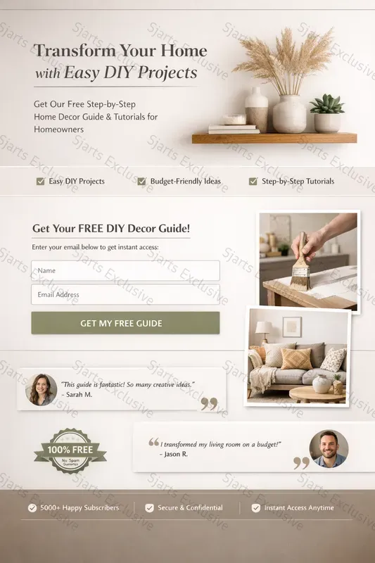 High End Email Capture Landing Pages
