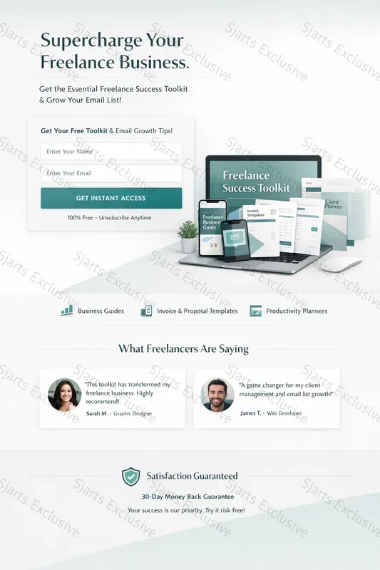 High End Email Capture Landing Pages