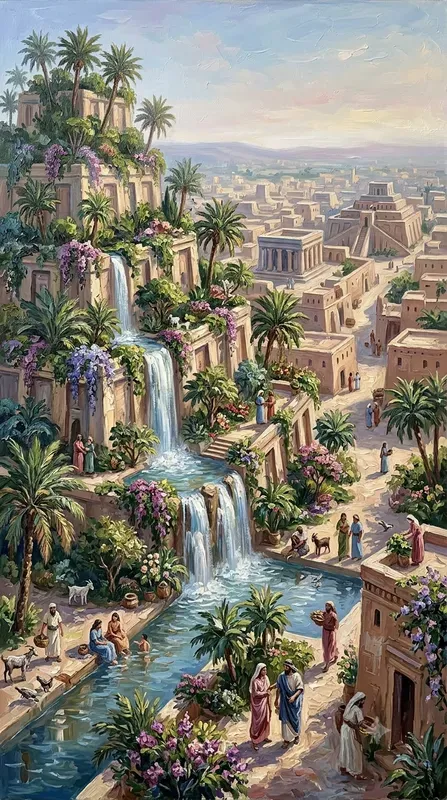 Impasto Ancient Babylon Life Paintings