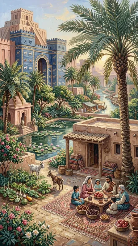 Impasto Ancient Babylon Life Paintings