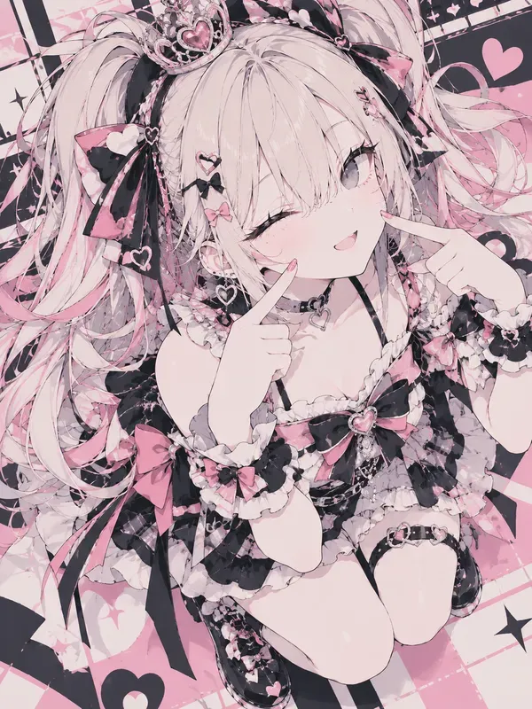 Stylish Flat Anime Girls Kawaii