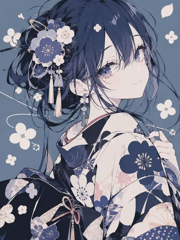 Stylish Flat Anime Girls Kawaii