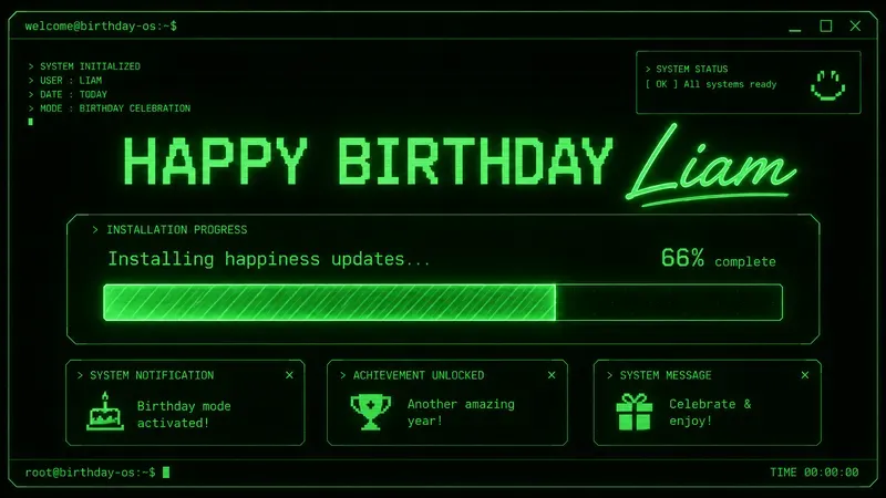 Birthday System Interface Generator