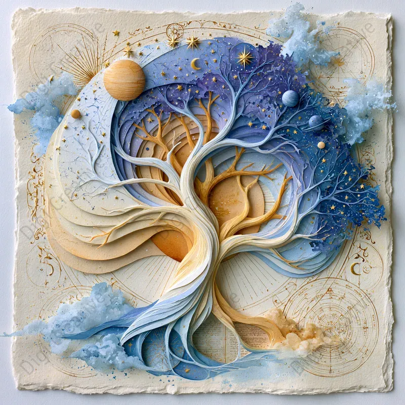 Whimsical Celestial Paper Art