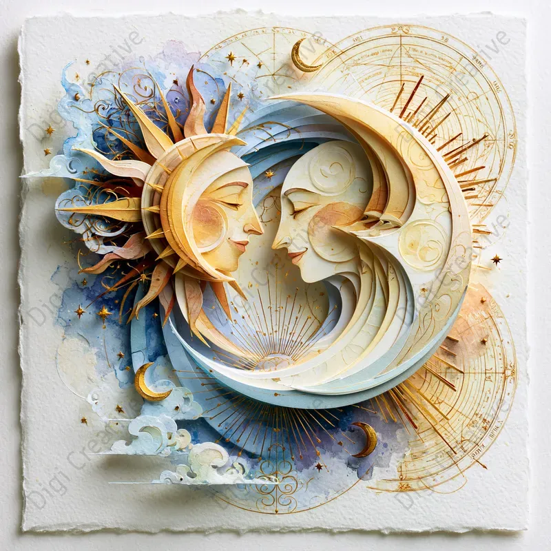 Whimsical Celestial Paper Art