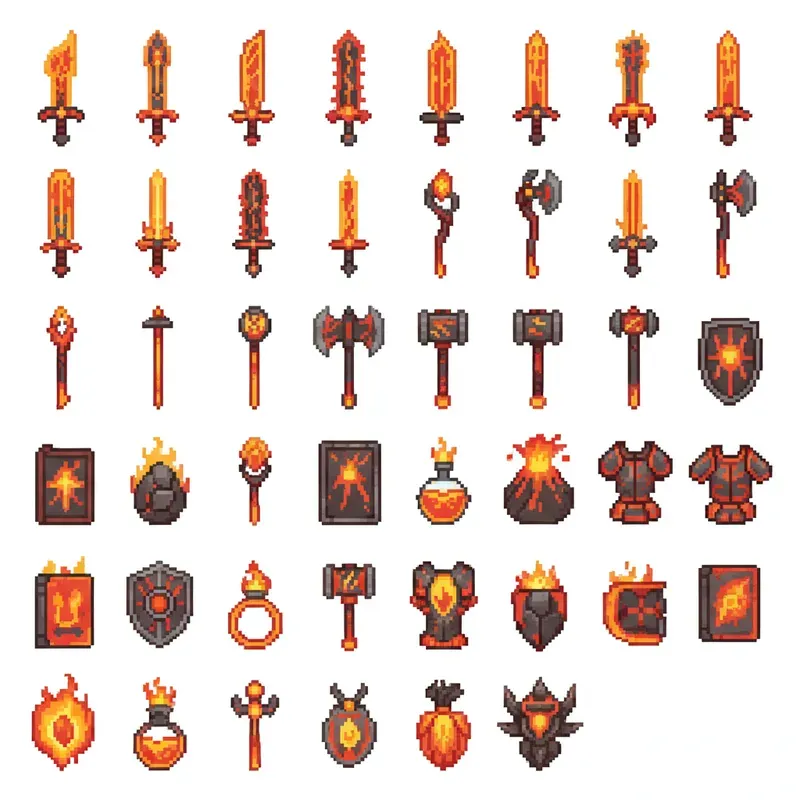 2D Pixel Art Game Dev Sprite Assets