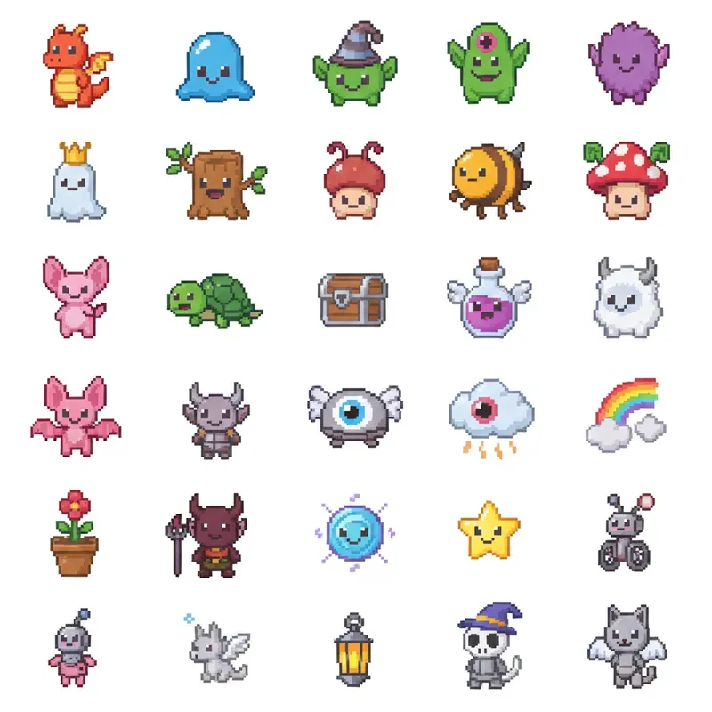 2D Pixel Art Game Dev Sprite Assets