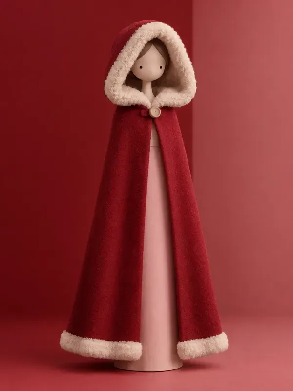 Minimalist Crimson Clay Figurines