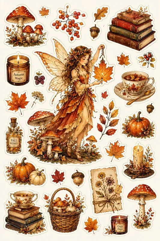 Cozy Autumn Sticker Sheets