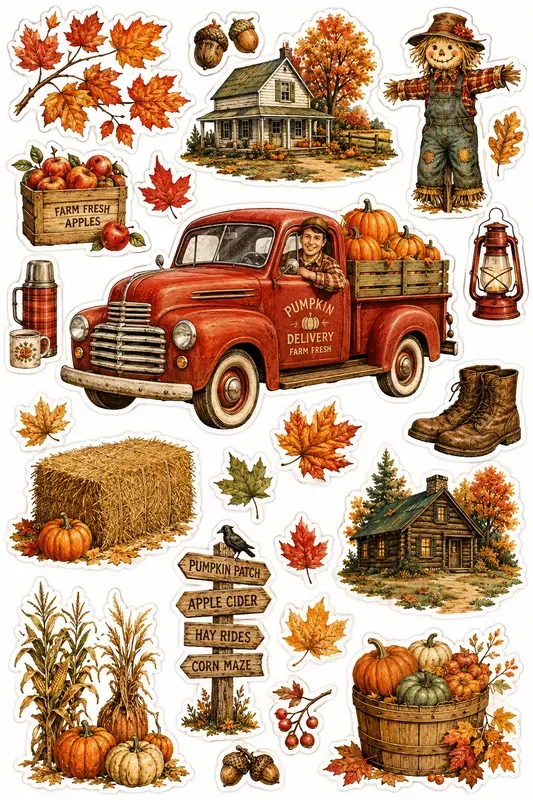 Cozy Autumn Sticker Sheets