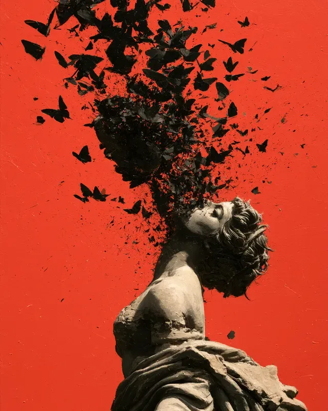 Insurgent Crimson Wax Art