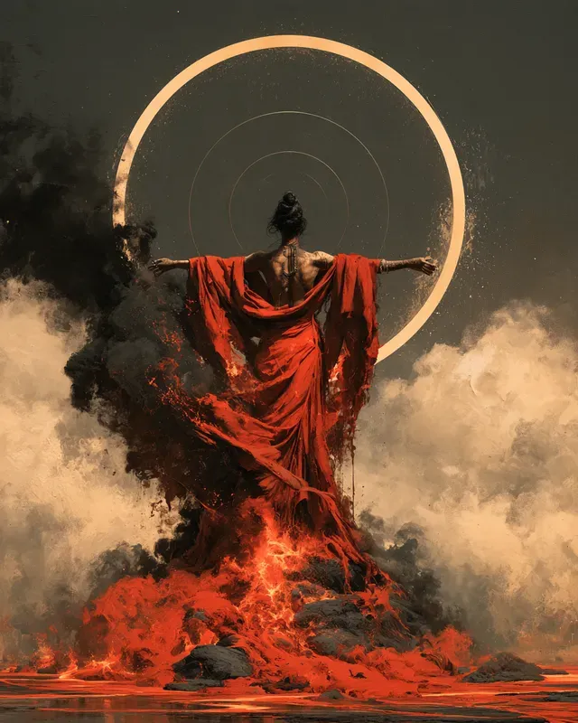 Insurgent Crimson Wax Art