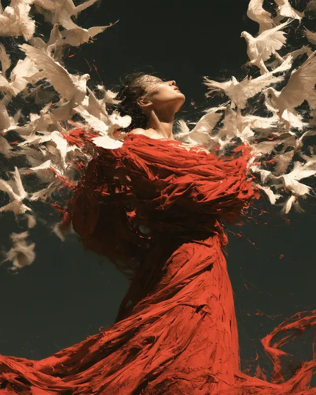 Insurgent Crimson Wax Art