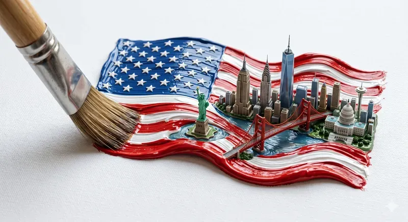 Paintbrush Flag Landmark Art