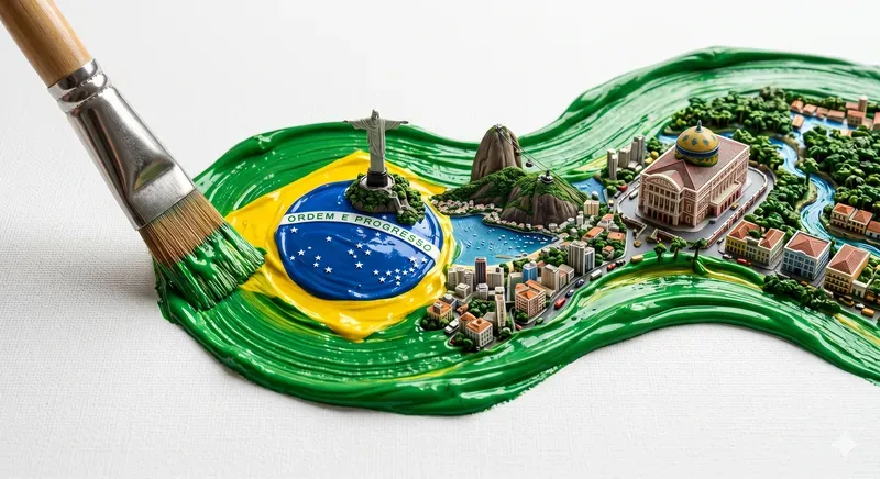 Paintbrush Flag Landmark Art