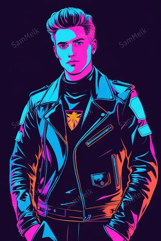 Neon Pop Art Cyberpunk Portraits