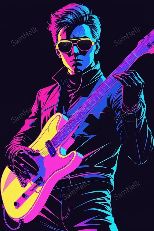 Neon Pop Art Cyberpunk Portraits