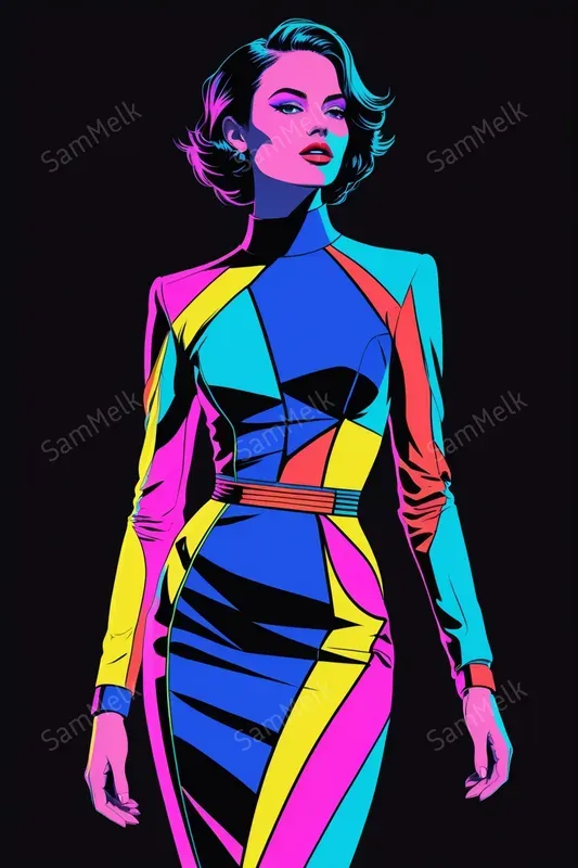 Neon Pop Art Cyberpunk Portraits
