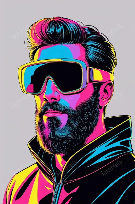 Neon Pop Art Cyberpunk Portraits