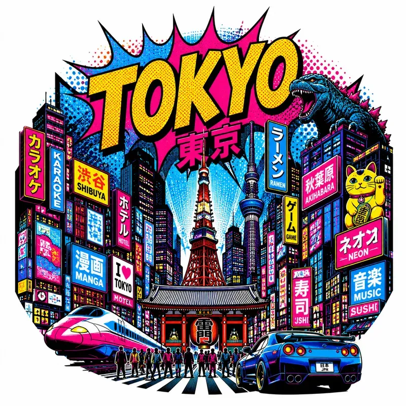 Pop Art City Skyline Painting Creators