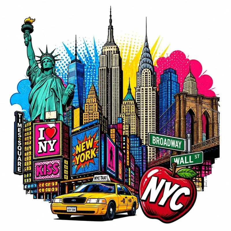 Pop Art City Skyline Painting Creators