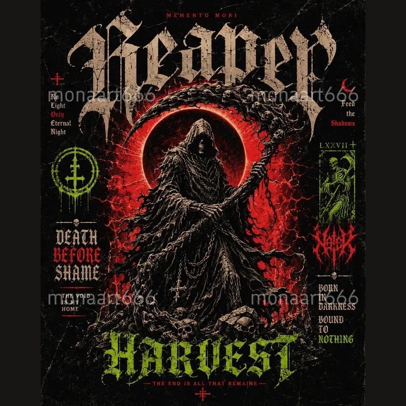 Dark Vintage Streetwear Graphic Prints
