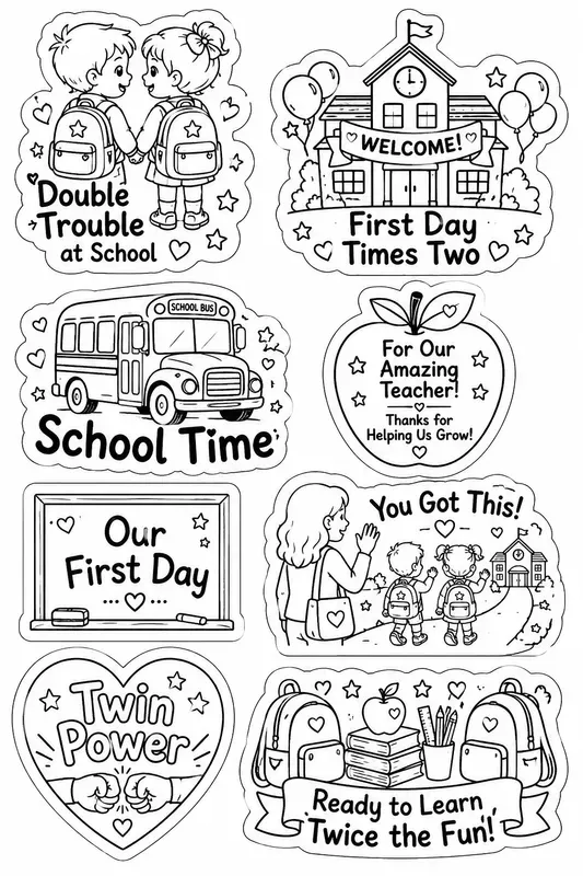 First Day Of School Stickers Png