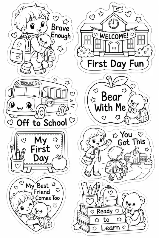 First Day Of School Stickers Png