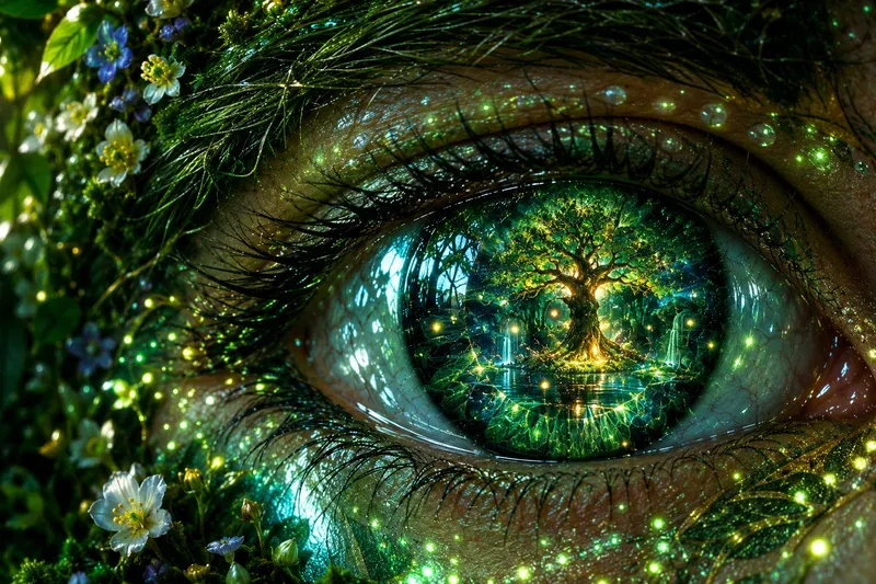 Surreal Macro Eye Reflections