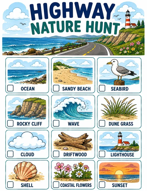 Kids Nature Highway Scavenger Hunts