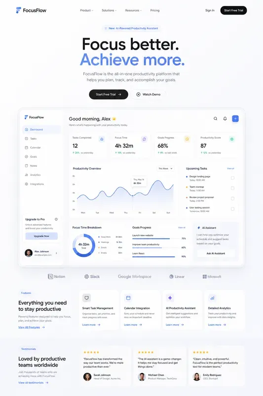 Premium Saas UI Landings