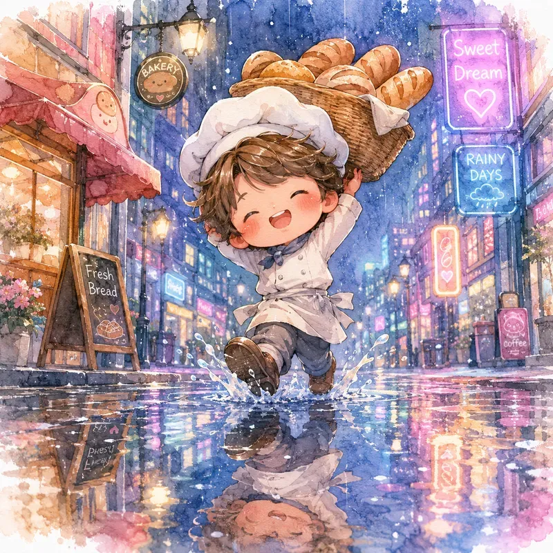 Whimsical Rainy Chibi Art Packs