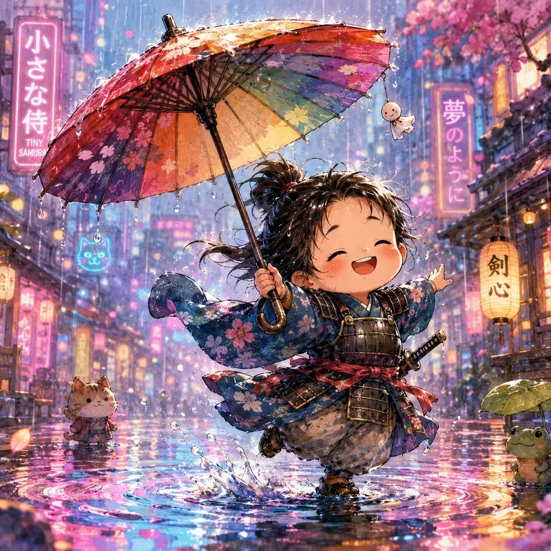 Whimsical Rainy Chibi Art Packs