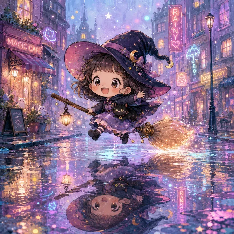 Whimsical Rainy Chibi Art Packs